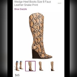 Snake print boots